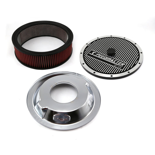 Kit de purificador de aire de base abatible superior Elite con elemento lavable de 14" x 4"