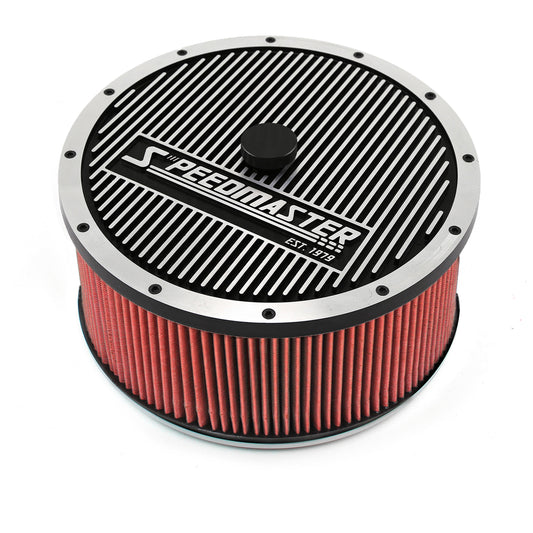 Kit de purificador de aire de base plana superior Elite con elemento lavable de 14" x 6"