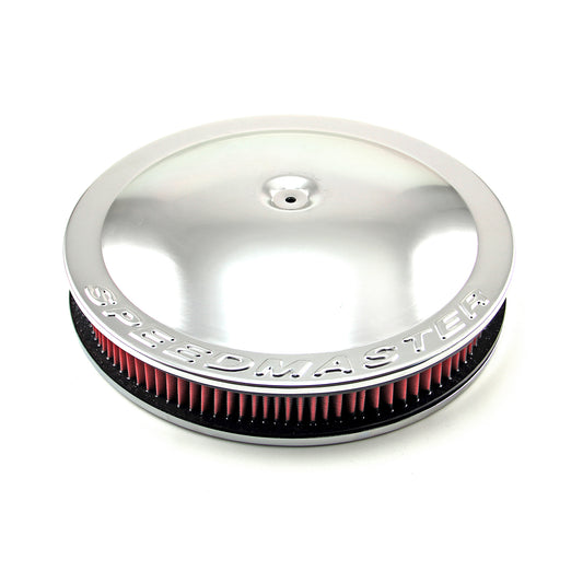 Filtro de aire de aluminio de base plana, lavable, de 14" x 2", color plateado
