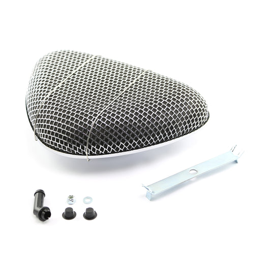 Kit de filtro de aire triangular cromado Superflow de 11 1/2" de largo x 8 1/2" de ancho