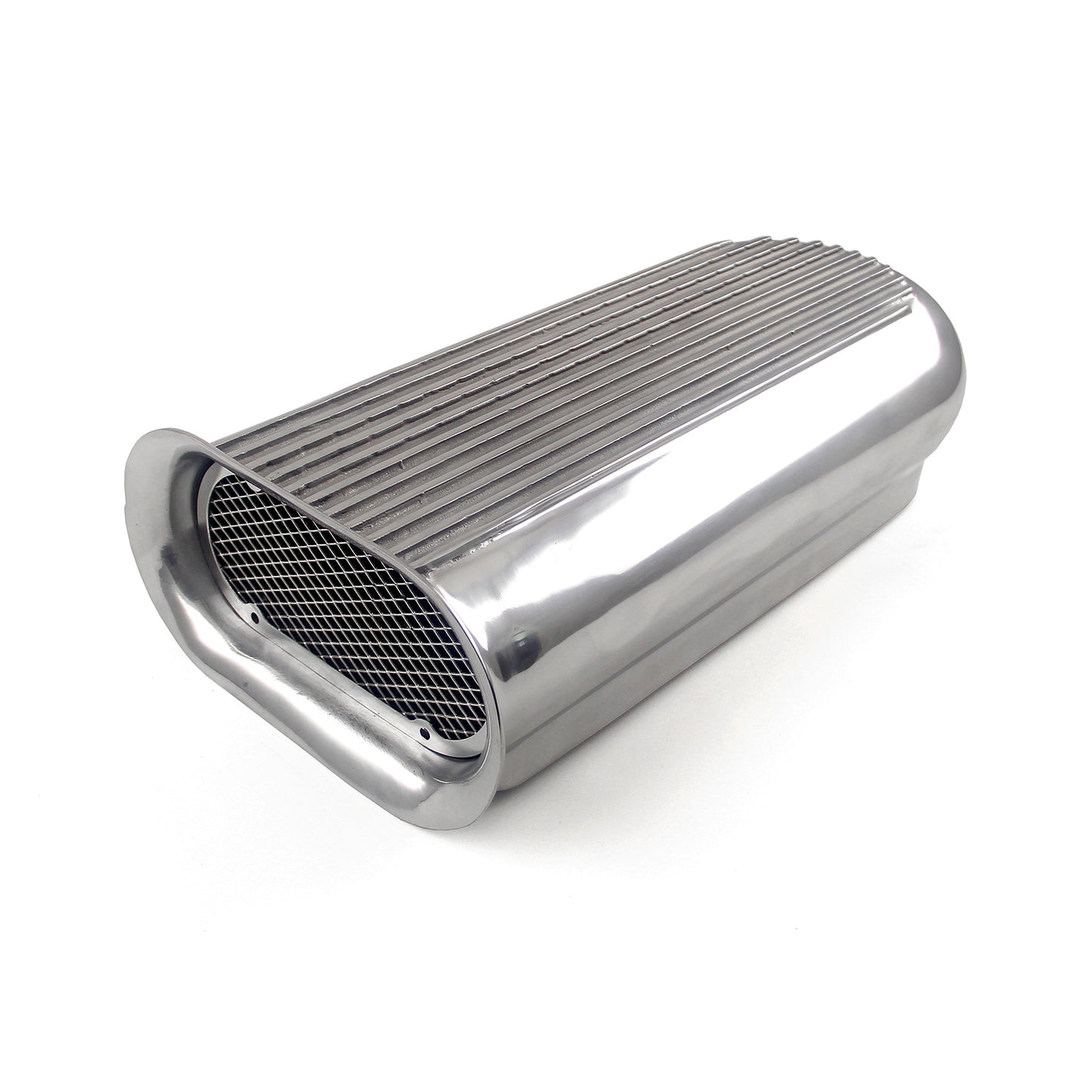Polished Aluminum Dual Carburetor Hilborn Style Hood Scoop