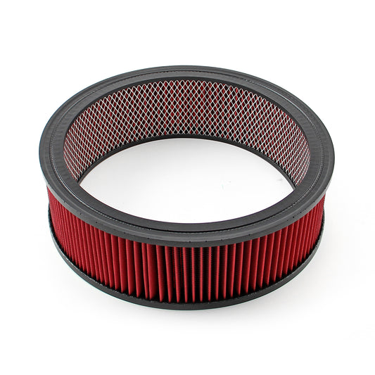 Elemento de filtro de aire lavable rojo de 14" x 4" solamente
