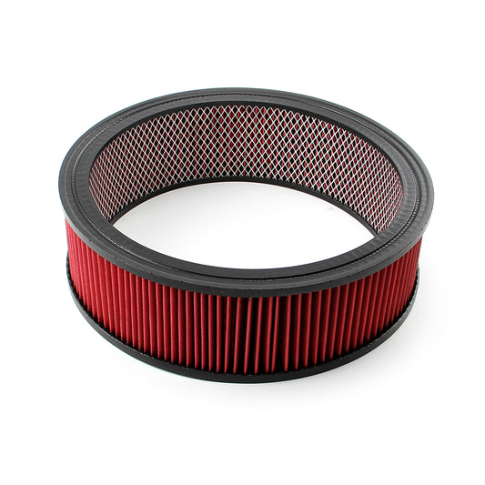 Elemento de filtro de aire lavable rojo de 14" x 4" solamente