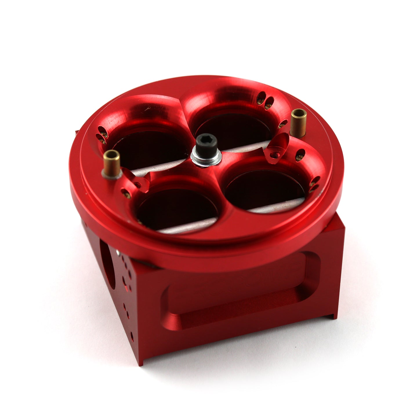 Cuerpo principal del carburador de aluminio de 4 cuerpos - 4150 de doble bombeo [Rojo]