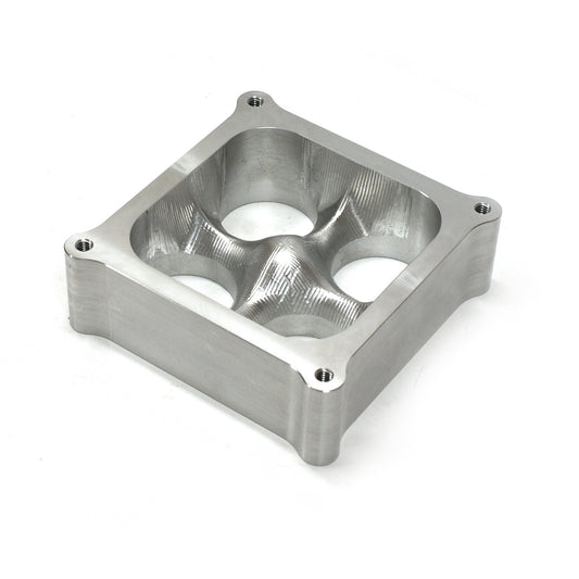 Espaciador de carburador de aluminio 4500 de 2" mecanizado por CNC, diámetro cuadrado, 4 puertos
