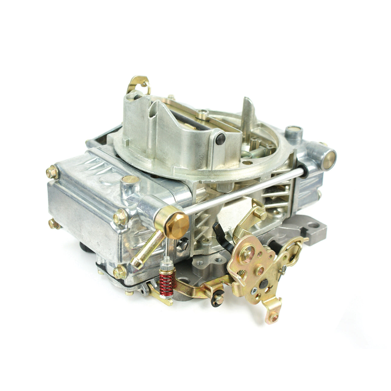 610 CFM Natural Finish 4-Bbl Vacuum Secondary Carburetor Built in USA