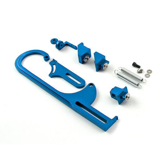 Kit de soporte de cable del acelerador del carburador - Azul con resortes de retorno y montaje