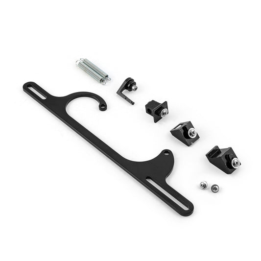 Kit de soporte de cable del acelerador del carburador con resortes de retorno - Negro billet