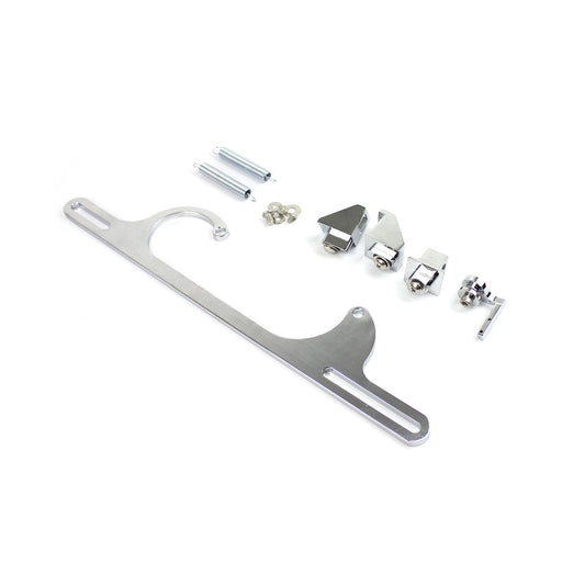 Kit de soporte de cable del acelerador del carburador con resortes de retorno - Cromo macizo