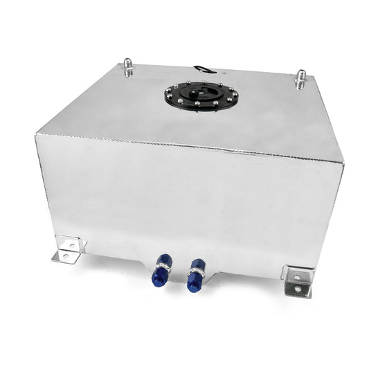 15 Gallon / 57 Litre Lightweight Polished Aluminum Fuel Cell w/ Sender
