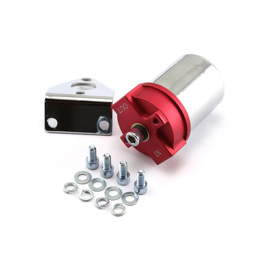 Filtro de combustible con tapa de aluminio macizo y accesorios