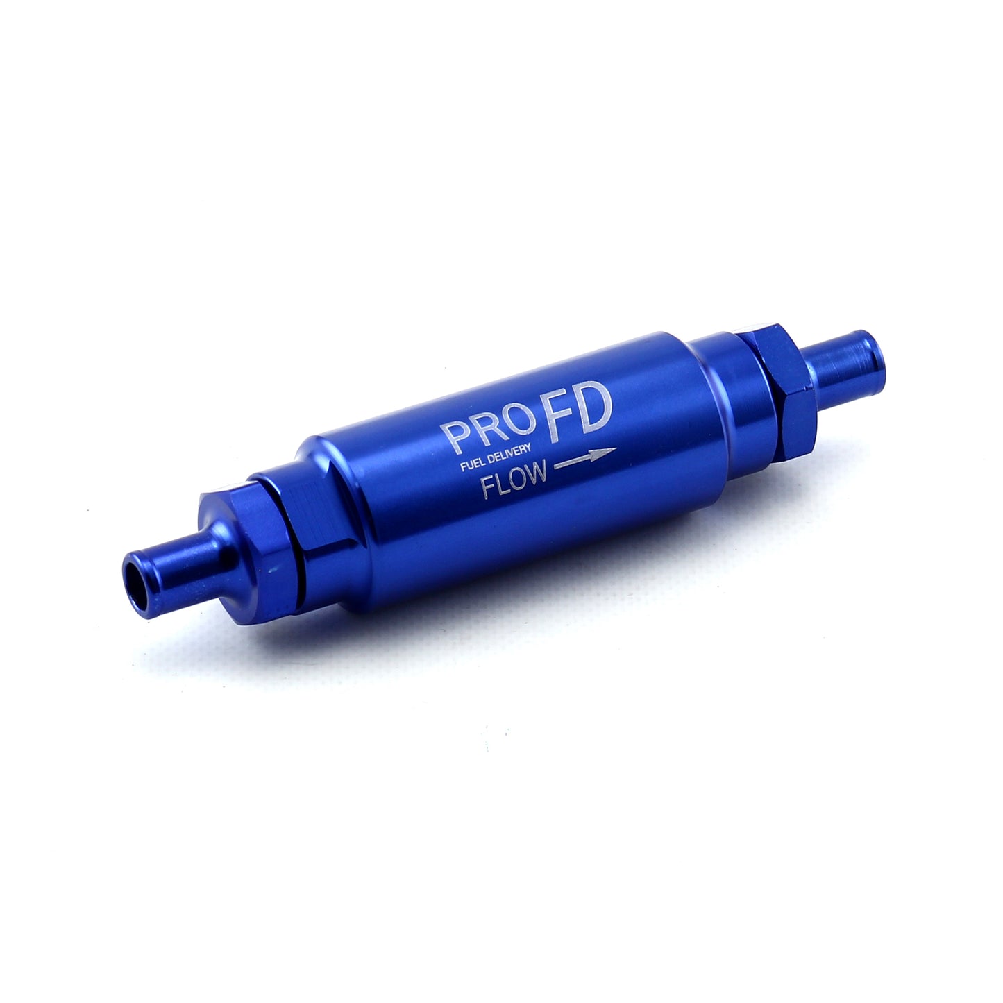Inline Billet Aluminum Fuel Filter 9/16-18 - 9/16-18 Male Blue