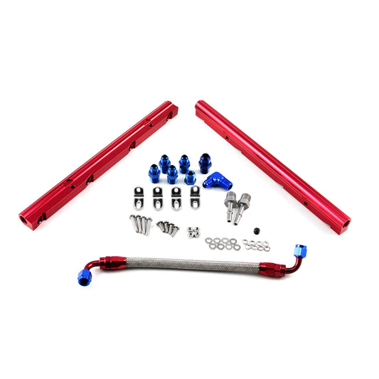 Kit de riel de inyector de combustible de aluminio billet para Chevy LS1, LS2 y LS6