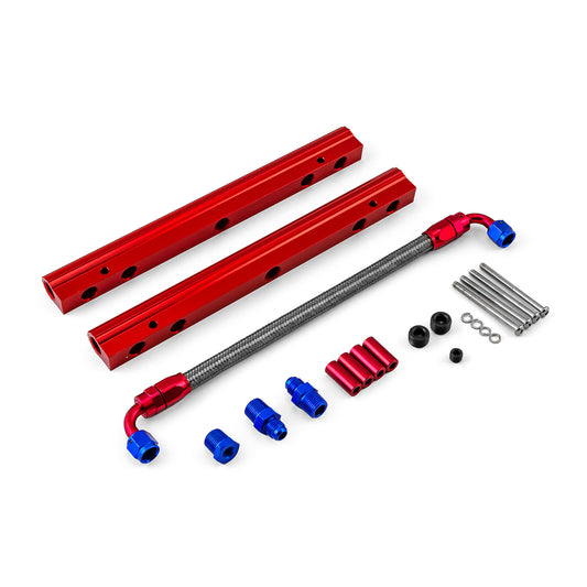 Kit de riel de inyector de combustible de aluminio billet para Chevy SBC 350