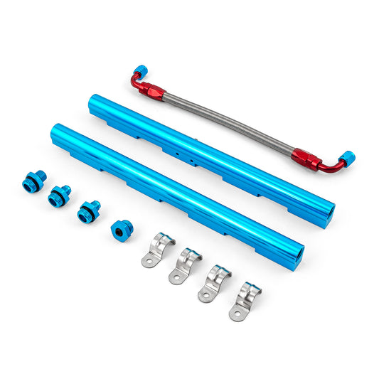 Kit de riel de inyector de combustible de aluminio Ford 4.6L 1999-04 2V [Azul]