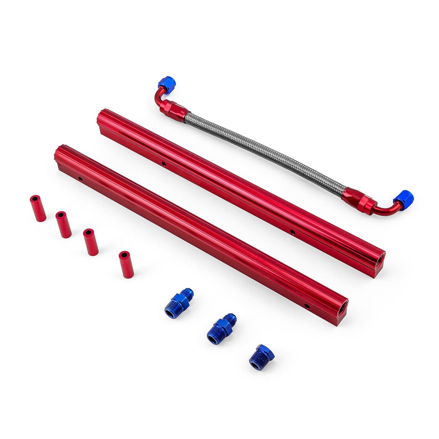 Kit de riel de inyector de combustible de aluminio billet para Oldsmobile 400, 425 y 455 [MidRise Air]