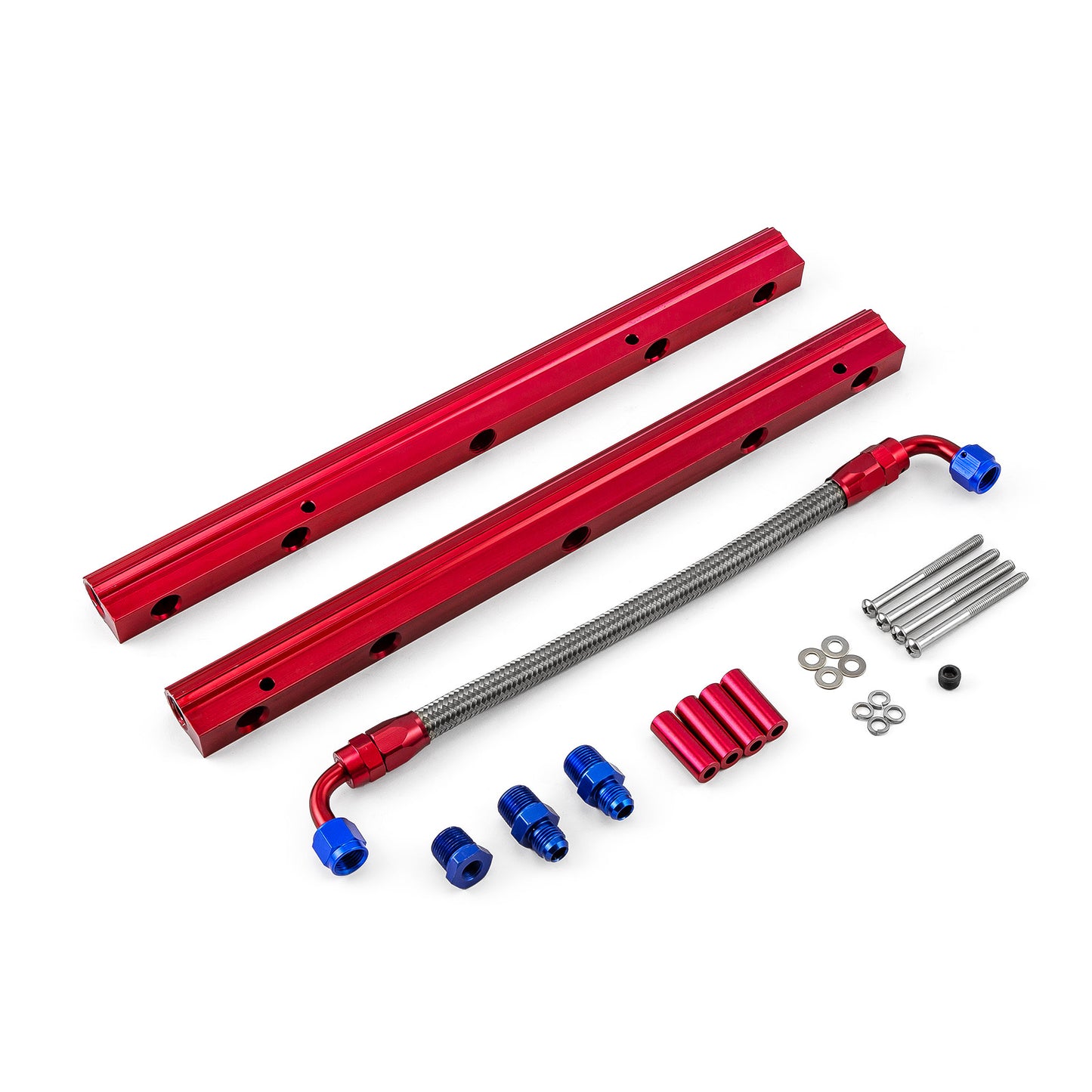 Kit de riel de inyector de combustible de aluminio billet para Oldsmobile 400, 425 y 455 [MidRise Air]