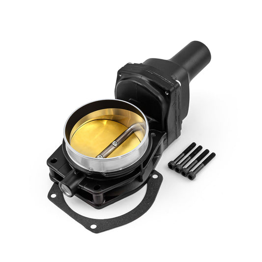 Cuerpo del acelerador Fly By Wire LS2 de 92 mm, 4 pernos y alto flujo, color negro