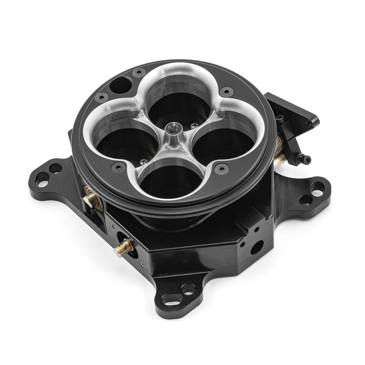 1200 Cfm 4 Barrel 4150 Billet CNC Machined Throttle Body - Black