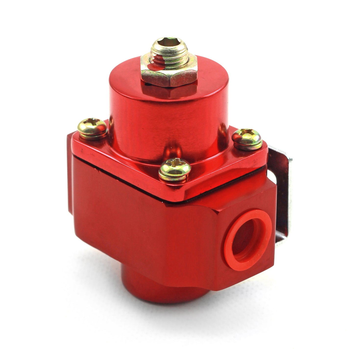 3-12 psi Adjustable Universal Deadhead Fuel Pressure Billet Regulator Red