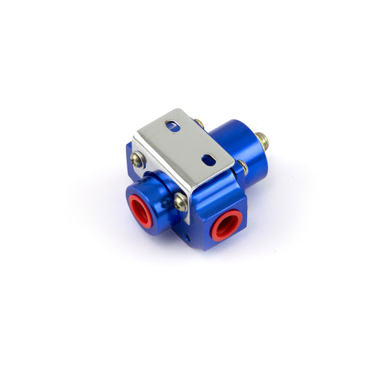 Regulador de presión de combustible universal ajustable de 3 a 12 psi, tipo palanquilla, color azul