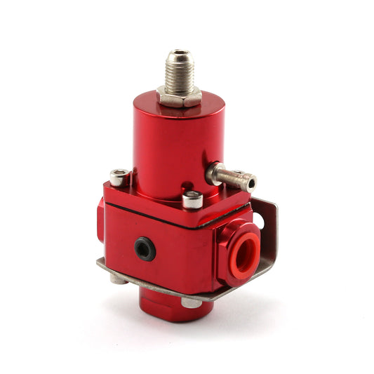 Universal 3/8" NPT EFI Fuel Injection Pressure Regulator Red w/ Boost Ref Port
