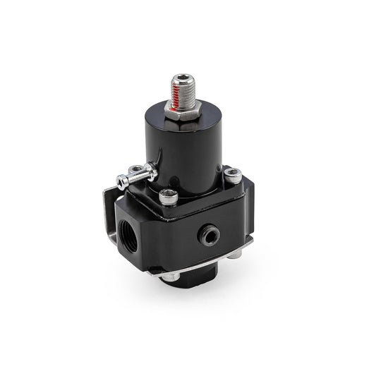Regulador de presión de inyección de combustible EFI 6 AN universal, color negro, con puerto de referencia de refuerzo