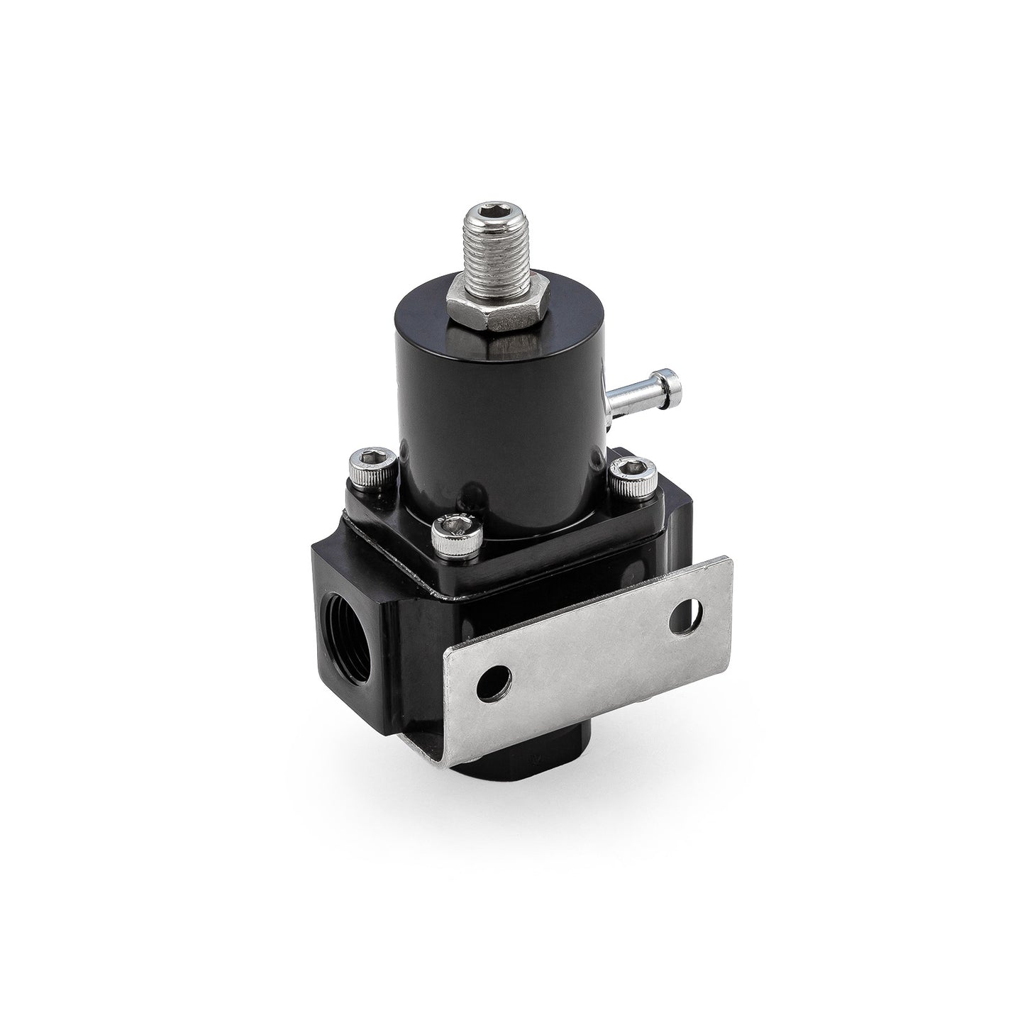 Regulador de presión de inyección de combustible EFI universal de 3/8" NPT, color negro, con puerto de referencia de refuerzo