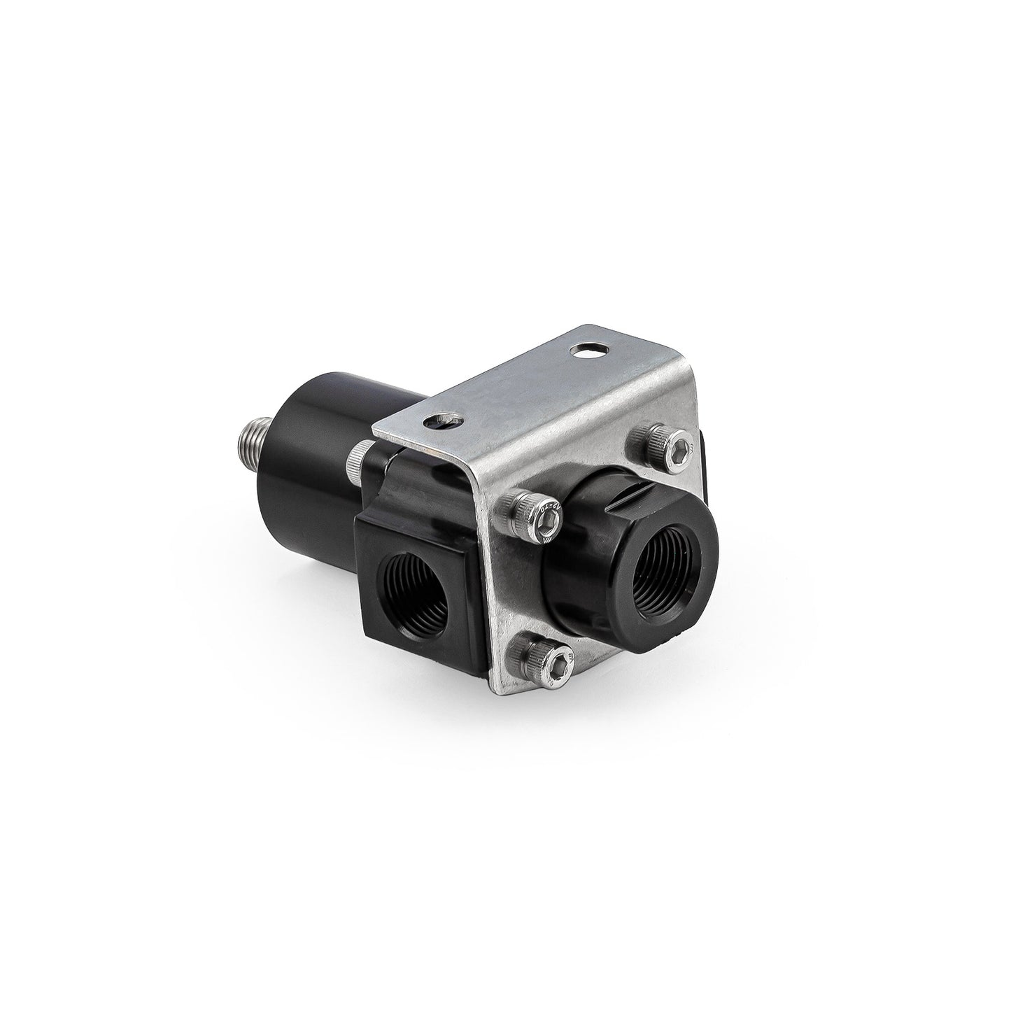 Regulador de presión de inyección de combustible EFI universal de 3/8" NPT, color negro, con puerto de referencia de refuerzo