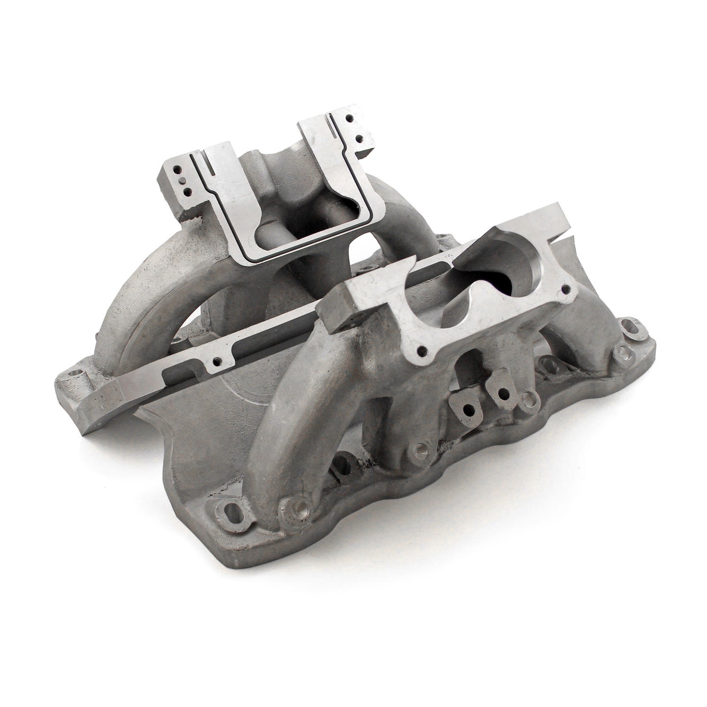 Colector de admisión dividido HiRise para Ford 351W Windsor 3V (4V con lengüetas) [Satinado]