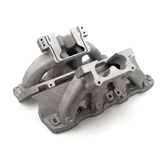 Ford 351W Windsor 3V (4V w/Tongues) HiRise Split Intake Manifold [Satin]