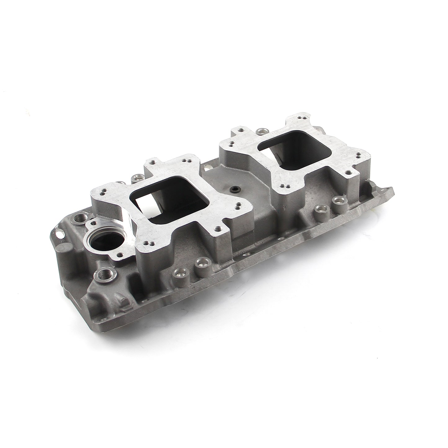 Chevy SBC 350 MidRise Twin Intake Manifold [Satin]