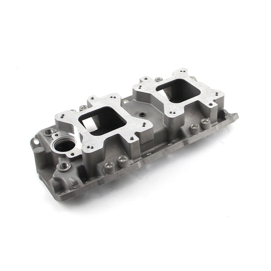 Chevy SBC 350 MidRise Twin Intake Manifold [Satin]