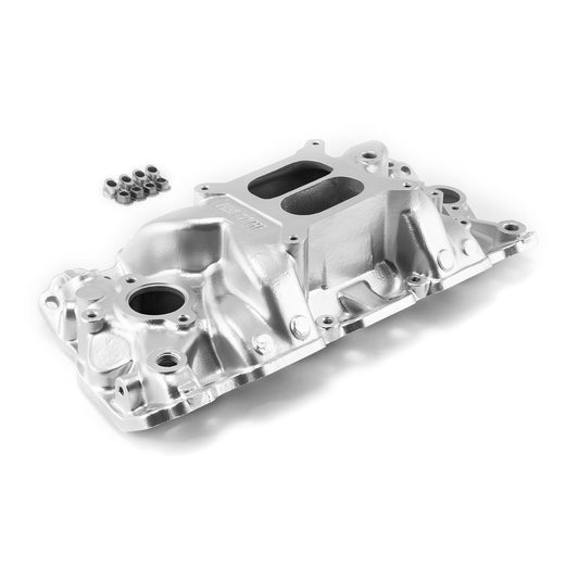 Colector de admisión LowRise+ para Chevy SBC 350 (1957-95) [revestido de cerámica]