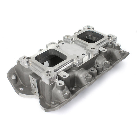 Ford 302 351C Cleveland 3V (4V w/Tongues) MidRise Twin Intake Manifold [Satin]
