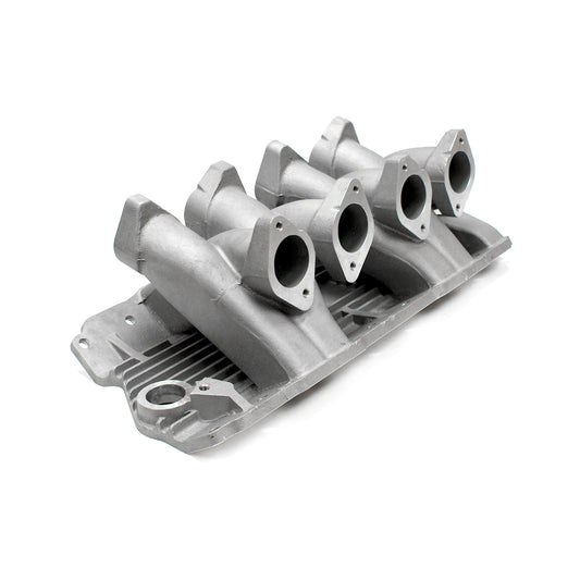 Chevy SBC 350 Cross Ram Webber Stack Intake Manifold Satin