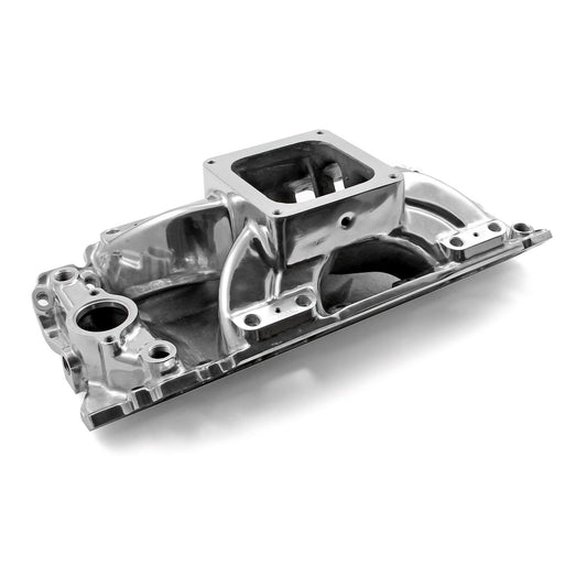 Chevy BBC 454 Rect Port Dominator w/Inj Ports High Rise Intake Manifold Polished