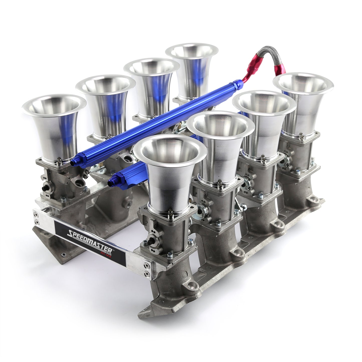 Sistema de colector de admisión de pila EFI de tiro descendente para Chevy GM LS7, satinado