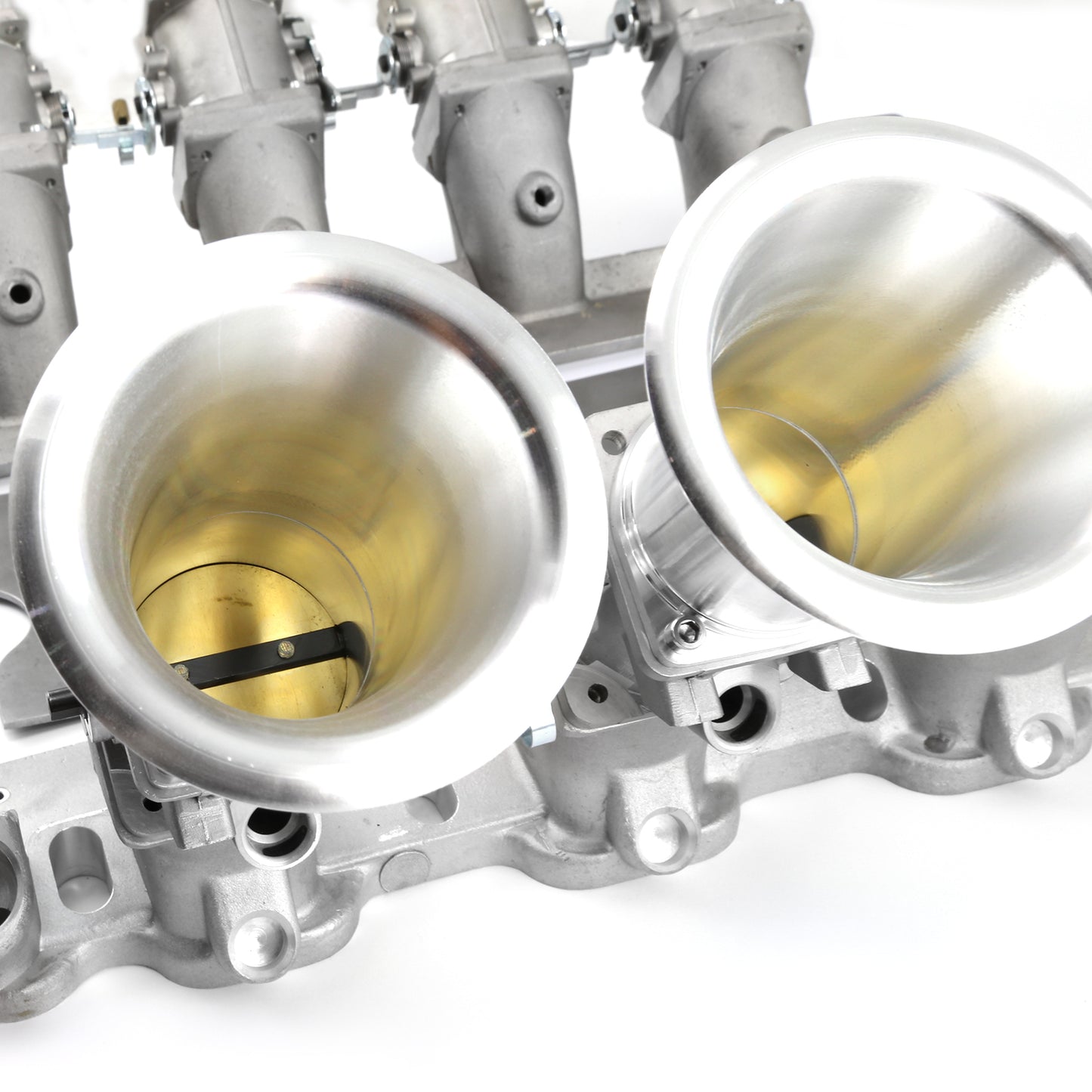 Ford 302 351C Cleveland Downdraft EFI Stack Intake Manifold System Satin