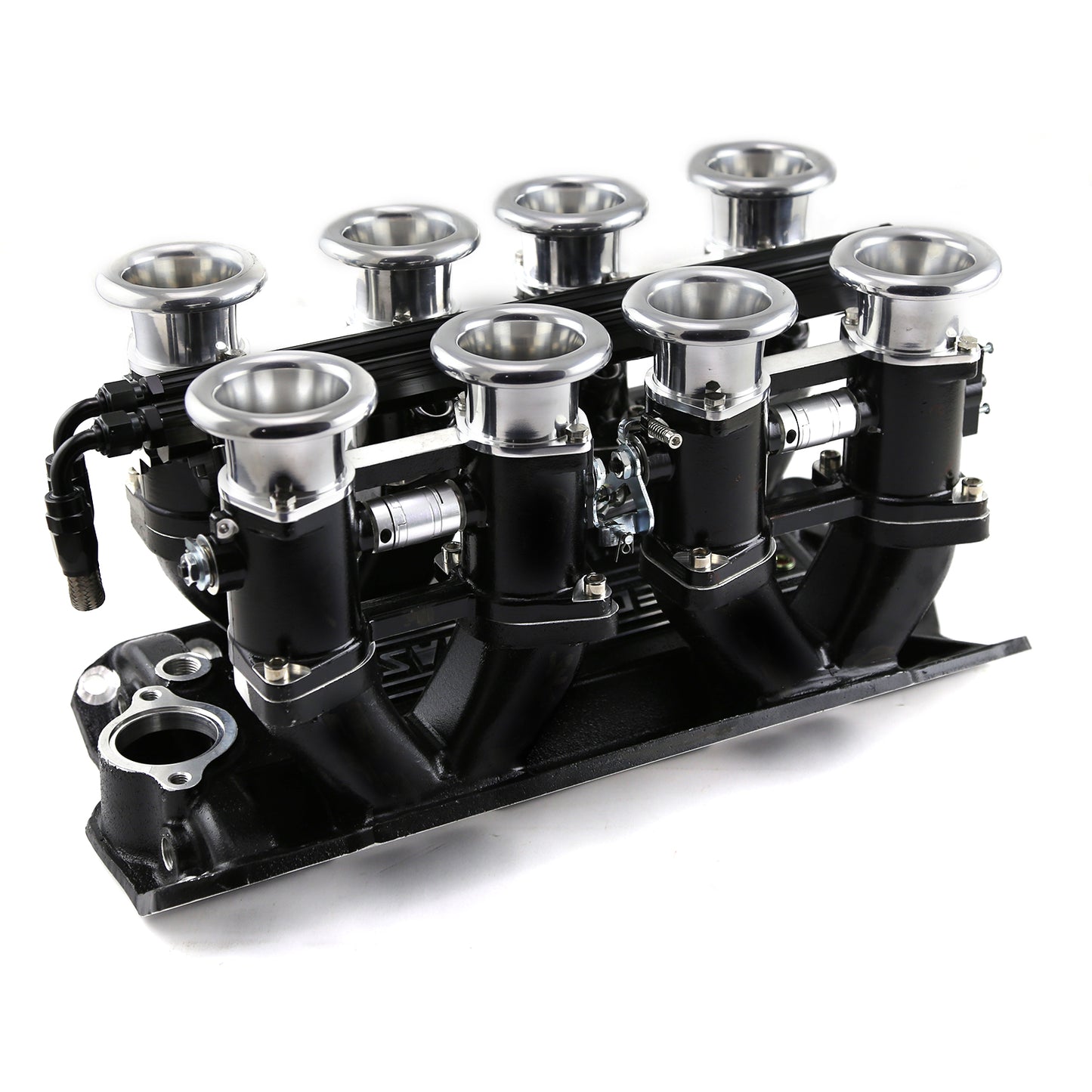 Sistema de inyección de combustible Chevy SBC 350 Downdraft + FiTech Ultra EFI [Negro]