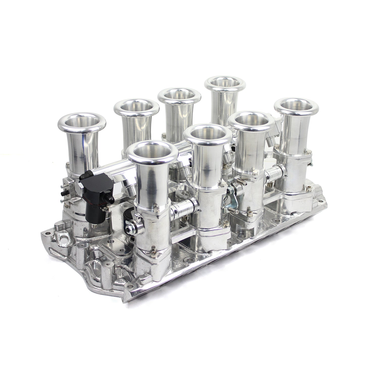 Sistema de colector de admisión EFI de 8 columnas y corriente descendente para Ford 351W Windsor, completamente pulido