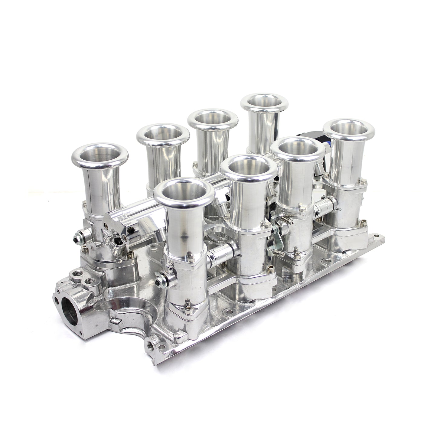 Ford 351W Windsor Downdraft 8 Stack EFI Intake Manifold System Complete Polished