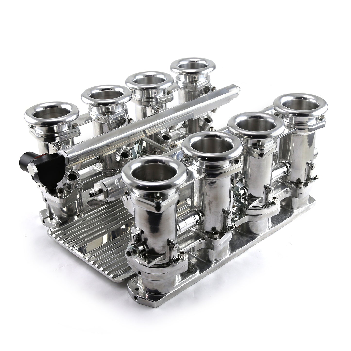 Sistema de colector de admisión de pila EFI de tiro descendente Chrysler HEMI 6.1L, completo y pulido