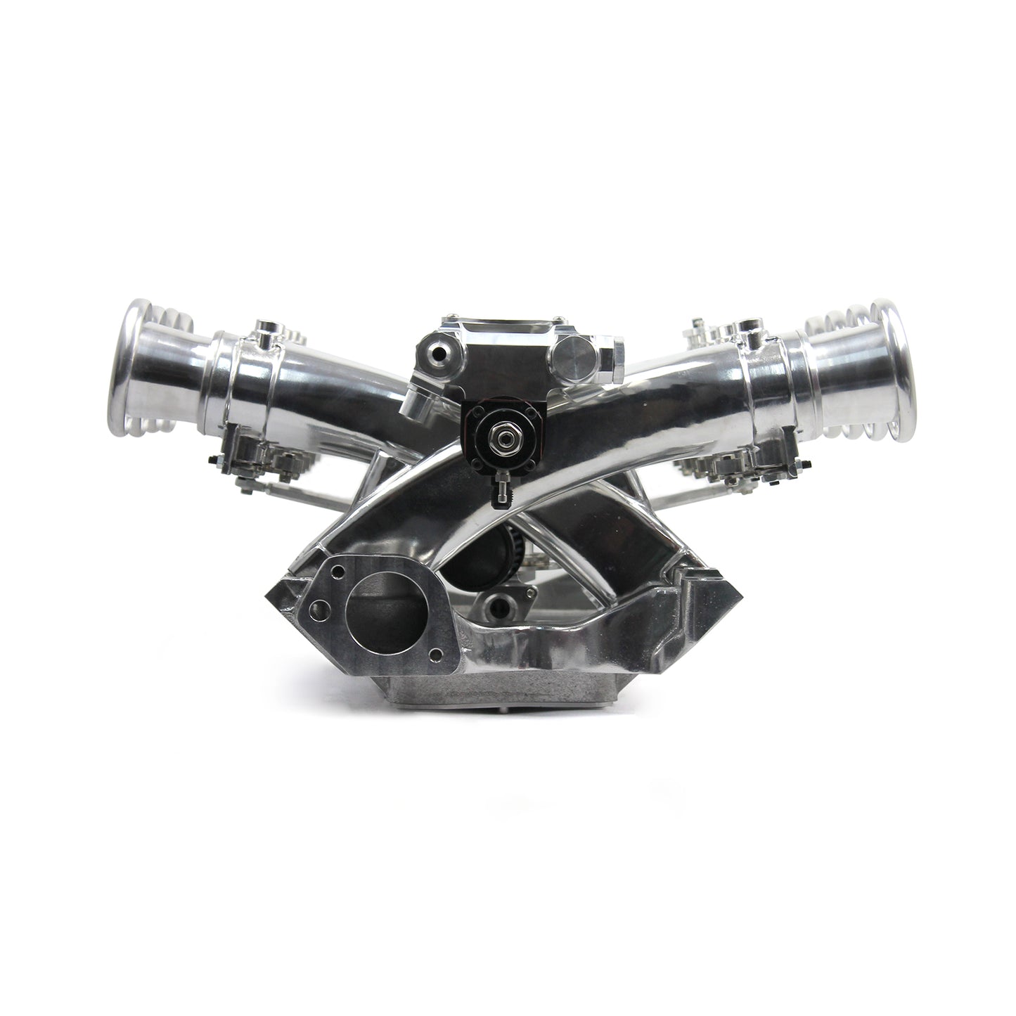 Sistema de inyección de combustible Ford 351W Windsor Sidedraft + FiTech Ultra EFI [Pulido]