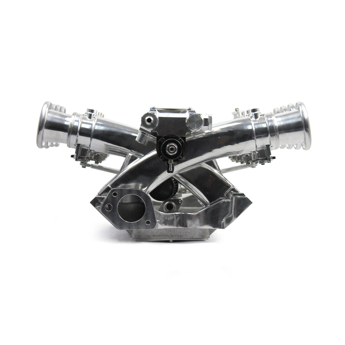 Sistema de inyección de combustible Ford 351W Windsor Sidedraft + FiTech Ultra EFI [Pulido]