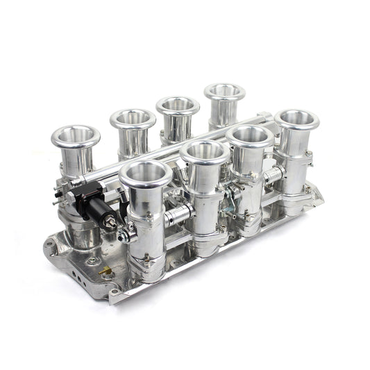 Sistema de colector de admisión de pila EFI de tiro descendente Ford SB 289 302 Windsor pulido