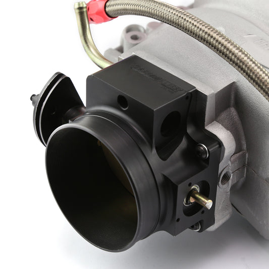 Chevy LS2 Satin Aluminum Intake Manifold with 90mm Throttle Body