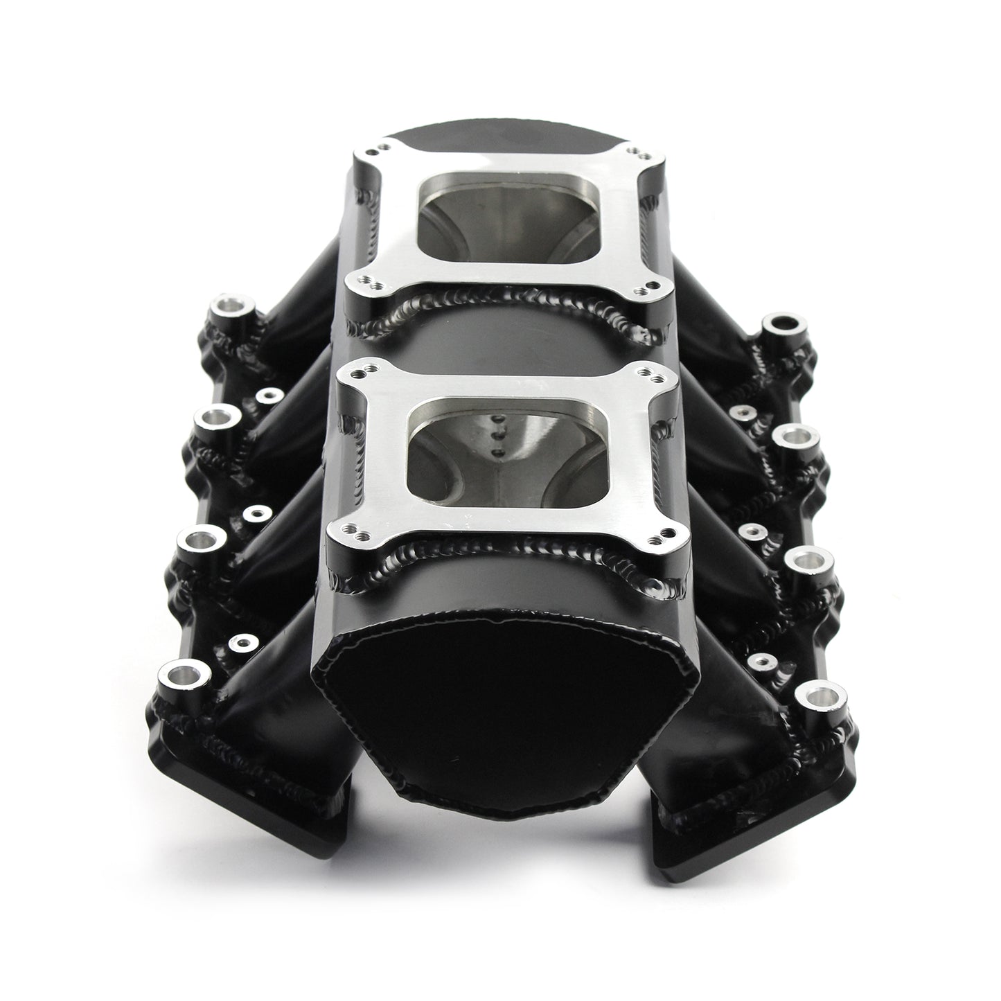 Colector de admisión de doble cuerpo de aceleración EFI fabricado para Chevy GM LS3, color negro