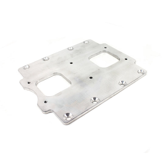 Placa adaptadora de colector de admisión de supercargador universal 6/71 a carburador doble