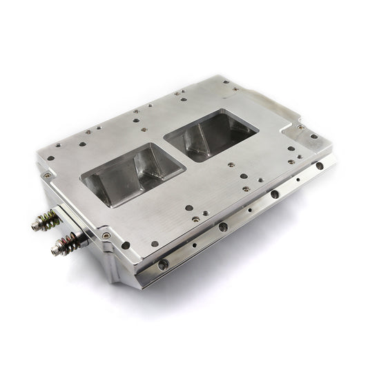 Colector de admisión de aluminio mecanizado CNC para supercargador Chevy GM LS1 LS2 LS6 6-71 8-71